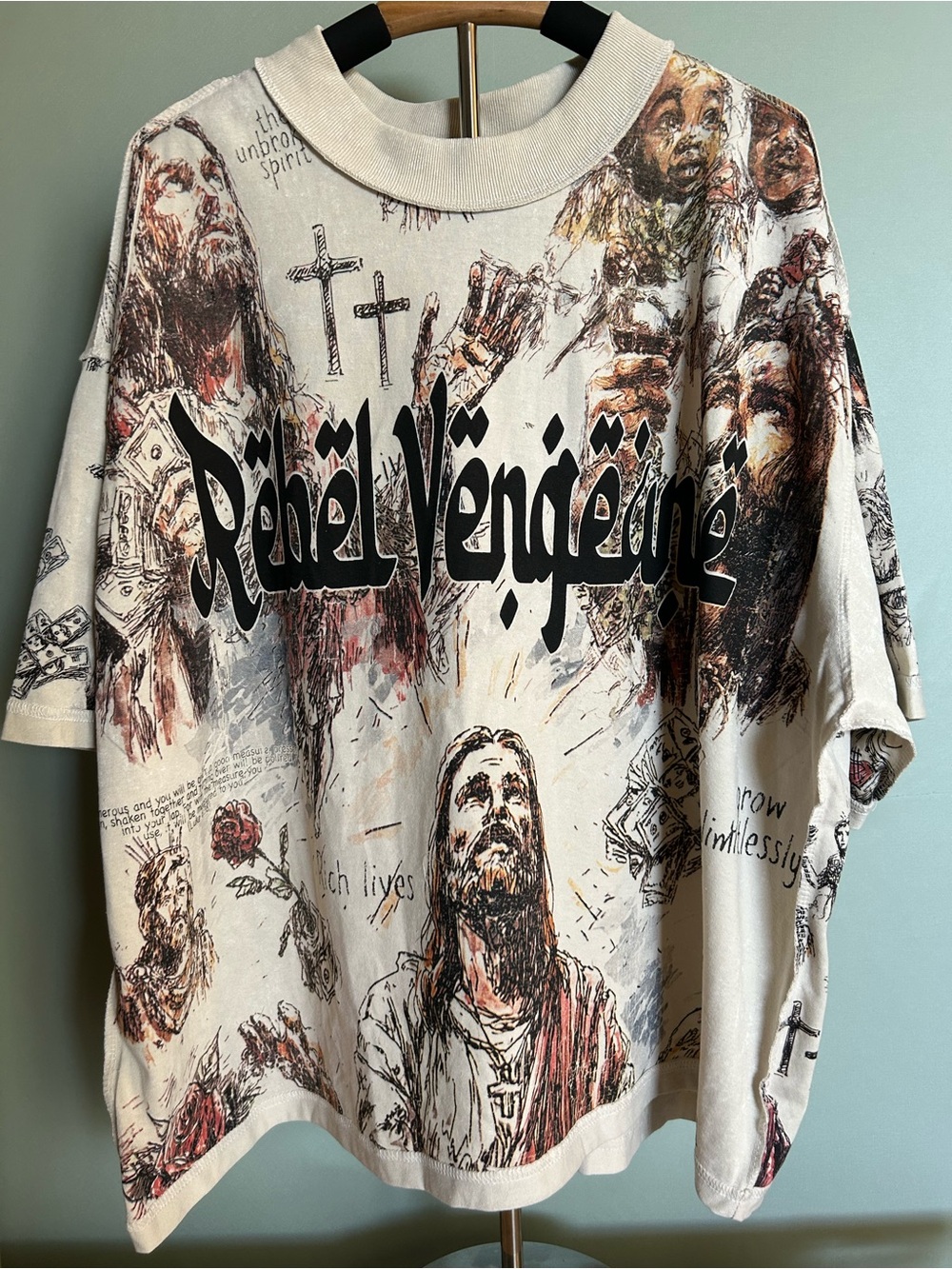Rebel Vengeance Graphic T-Shirt Men's Size Large Loose Fit